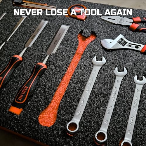 onreva tool box foam organizer 48x24x1 inch 1pc, front angle view