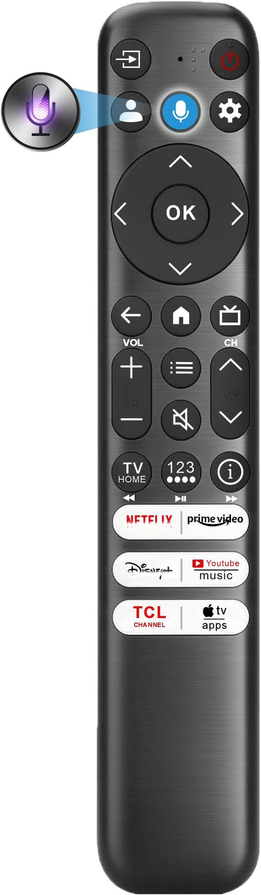 B BraiNice Universal Remote for All TCL TV Remote Replacement, Motion Backlit by B+BraiNice