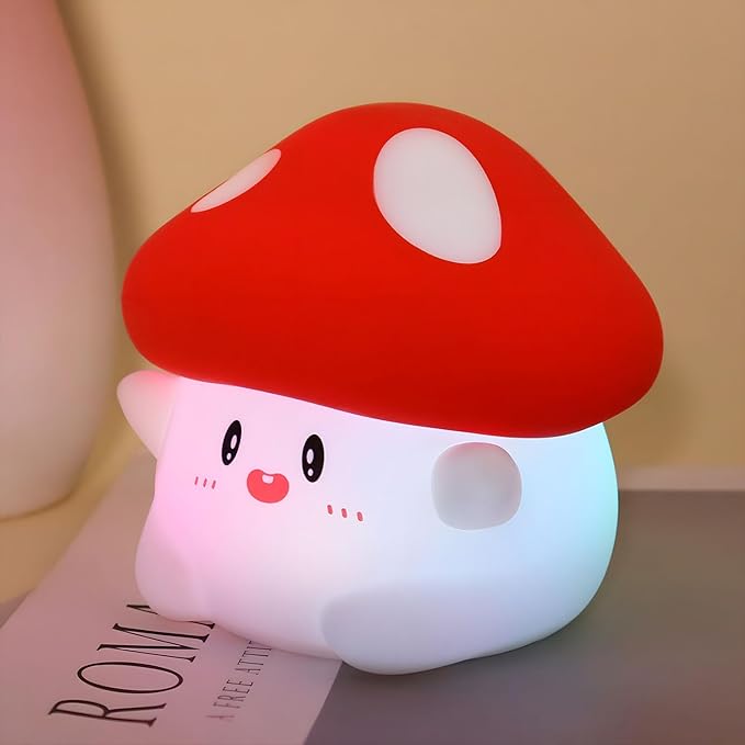 Rytinazzz Mushroom Night Light, Color Changing & 50-Hour Battery, Squishy Lamp by Rytinazzz