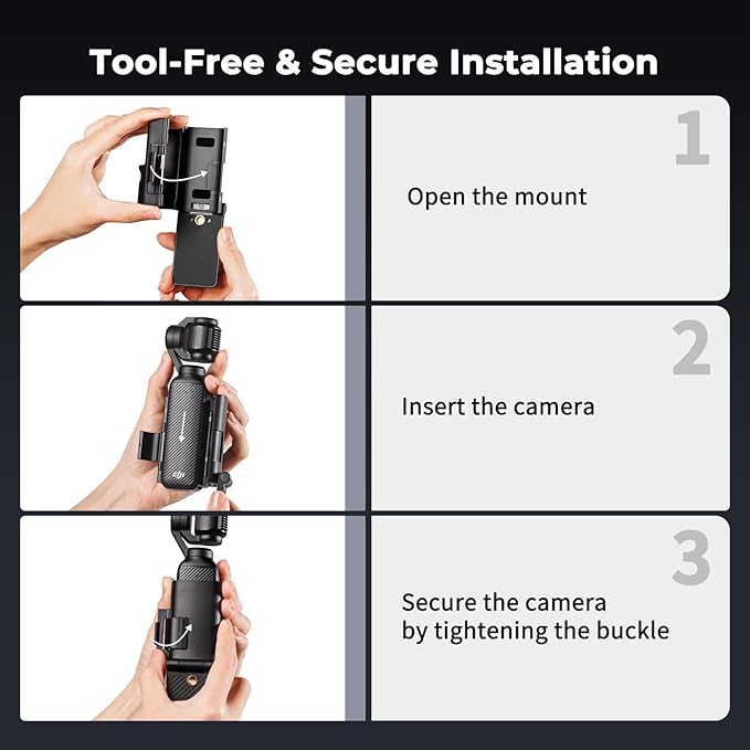 SMALLRIG Magnetic Mount Stand for DJI Osmo Pocket 3, 180° Adjustable Holder - Image 6