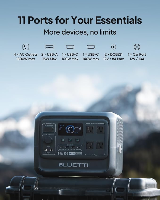 BLUETTI Elite 100 V2 Portable Power Station - Image 4