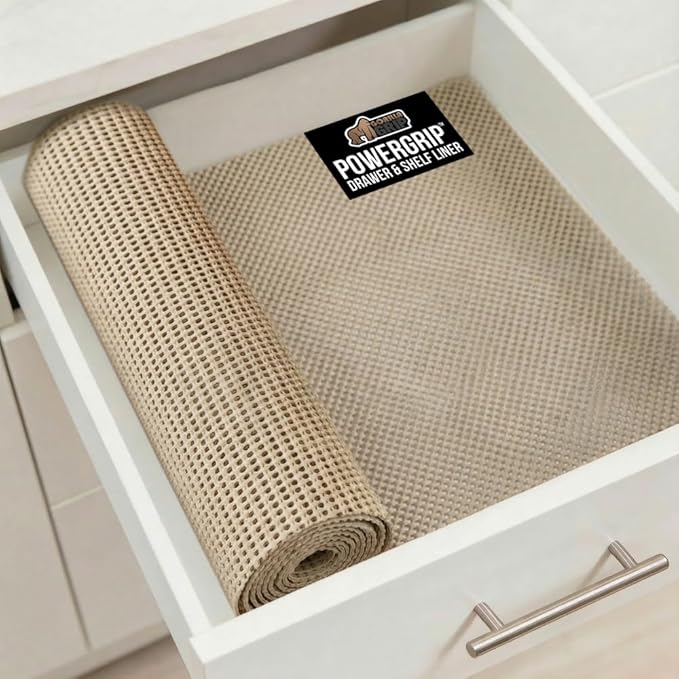 GORILLA GRIP powerGRIP Drawer Shelf and Cabinet Liner, Thick Strong Hold by GorillaGrip