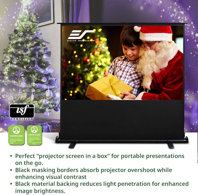 Elite Screens ezCinema 2 Projector Screen, 107-inch 16:9 Manual Floor Pull Up - Image 6