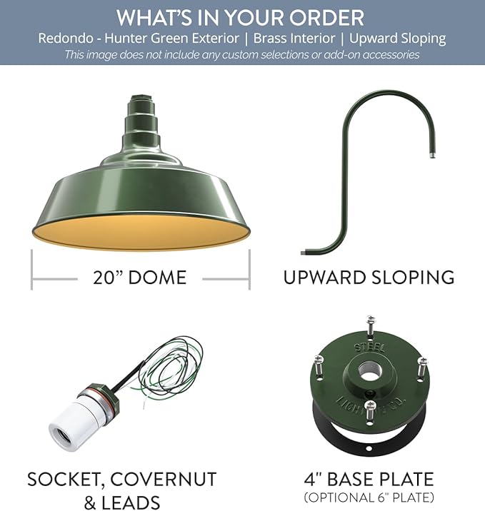 Steel Lighting Co. Large Outdoor Barn Light | Gooseneck Light Fixture | Made in - Image 8