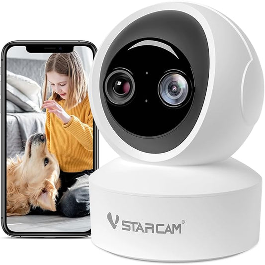 VSTARCAM Indoor Security Camera, 2K HD 360° PTZ Dog Pet Camera by VSTARCAM