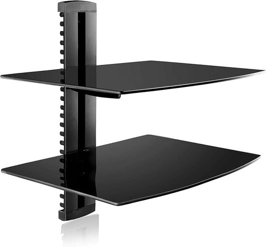 suptek Speaker Mount, Floating Glass Shelf Wall Mount Bracket by suptek