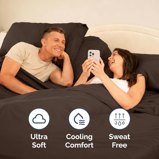 Split Head King Sheet Set – 4 Piece Flex Split Top King Sheets - Image 5