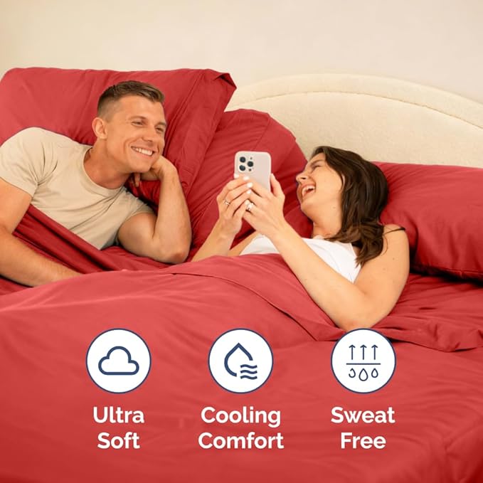 Split Head King Sheet Set – 4 Piece Flex Split Top King Sheets - Image 6