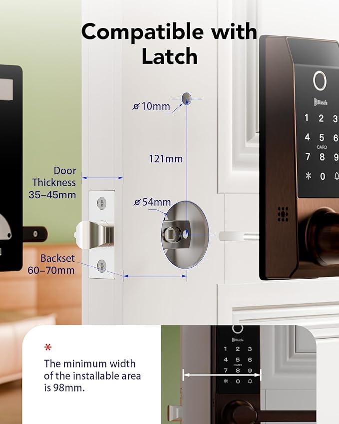 Smart Lock Doorbell Fingerprint Smart Door Lock Deadbolt - Image 8