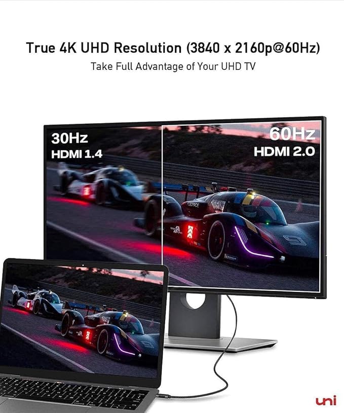uni USB C to HDMI Cable for Home Office 6ft, USB Type C to HDMI Cable, - Image 7