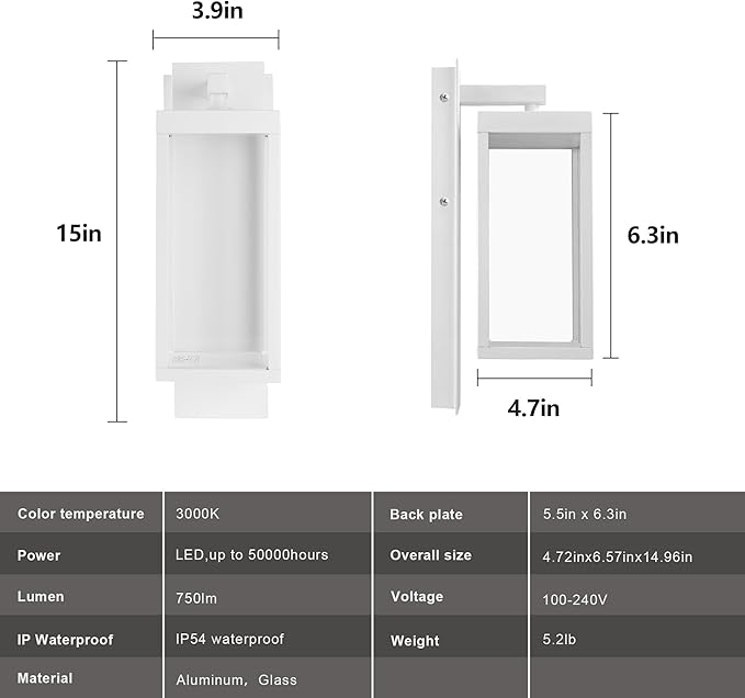 Modern Outdoor Light Fixtures Dusk to Dawn Outdoor Lighting, Porch Light - Image 6