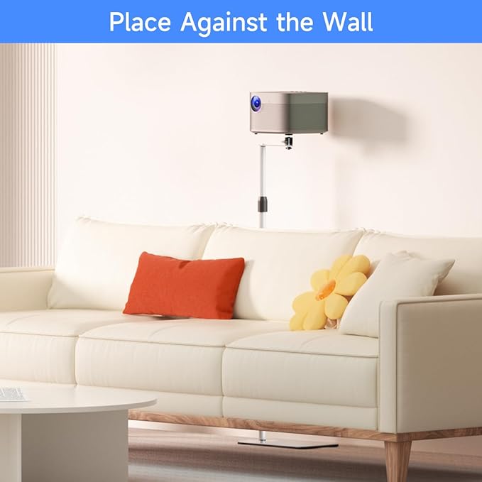 suptek Projector Stand Against Wall Hidden Stand, 360°Swivel, Height Adjustable - Image 3