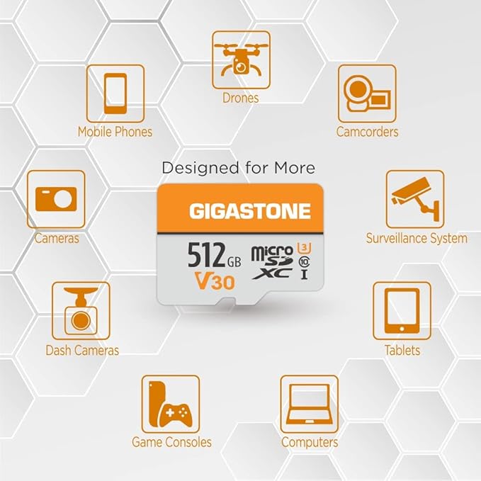 GIGASTONE 512GB Micro SD Card, for Surveillance, Security Camera, Action Camera - Image 4
