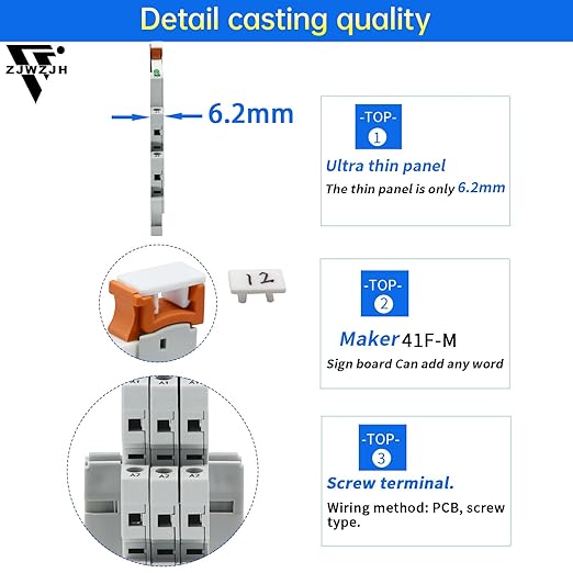 2Pcs Miniature Power Relay DC 24V HF41F/24-ZS 5 Pin 1NO 1NC 6A SPDT - Image 2