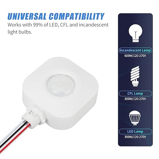 ECOELER Ceiling Occupancy Motion Sensor Switch, High Bay Fixture Mount 360° - Image 5