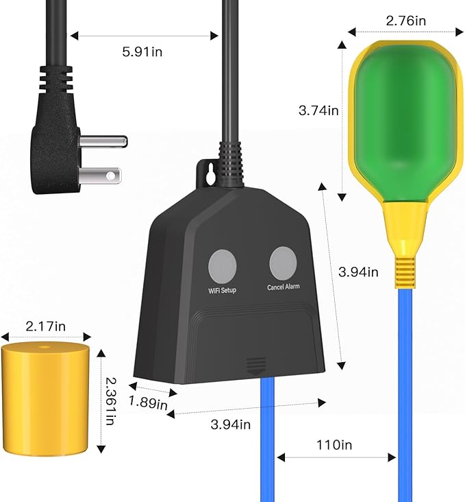 Sump Pump Alarm WiFi, Smart High/Low Water Level Alarm, Free App Notification & - Image 8