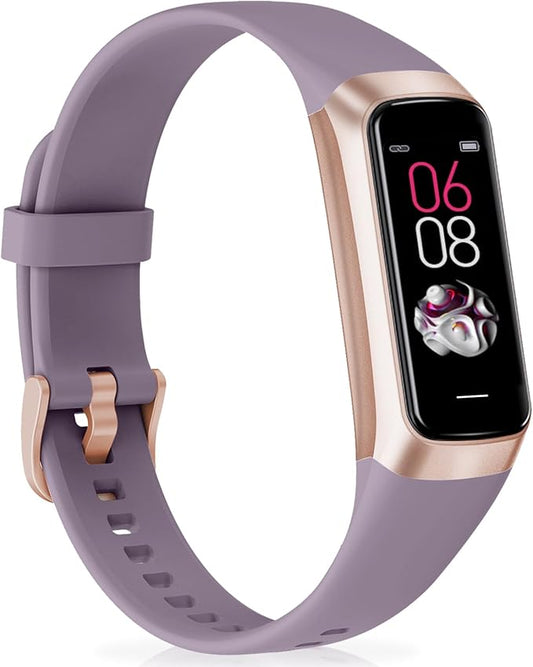 Fitness Tracker with 24/7 Heart Rate Blood Oxygen Sleep Monitor, 1.1" AMOLED by Bakoor
