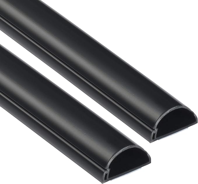 D-Line Half Round Cord Hider, Patented Cable Cover, Hide TV Wall Mount Wires by D-LineUSAinc