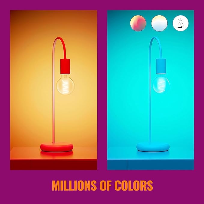 WiZ Color G25 Color Filament LED Smart Bulb - Image 4