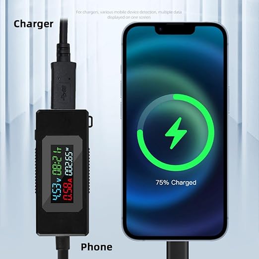chenyang USB C Power Tester Digital Multimeter 4-30V 0-6.5A Color Screen - Image 4
