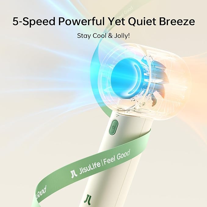 JISULIFE Portable Fan Christmas Gifts, 4000mAh Mini Handheld Fan - Image 7