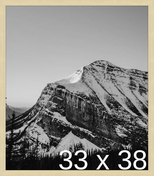 Frame It Easy 33 x 38 Wheat Wood Frame by FrameItEasy