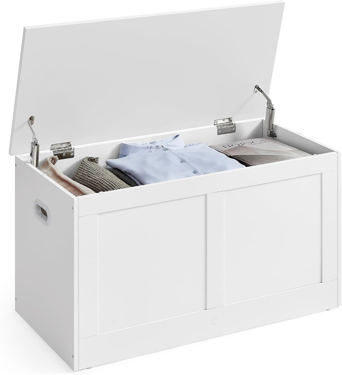 vasagle storage chest with 2 safety hinges, 15.7, main product view