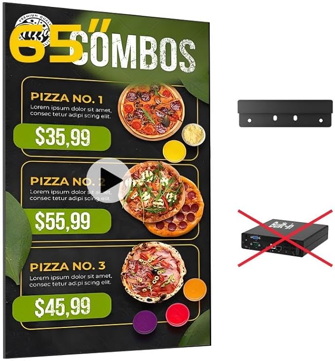 Canlarriz Digital Signage Display 65 inch Wall Mount Digital Menu Board by Canlarriz