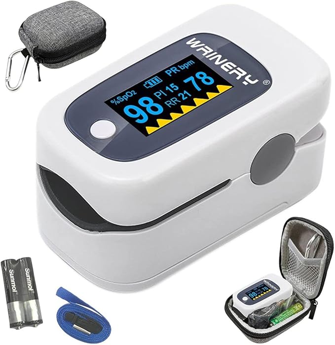WRINERY Oxygen Saturation Monitor, Pulse Oximeter Fingertip, Oxygen Monitor by WRINERY
