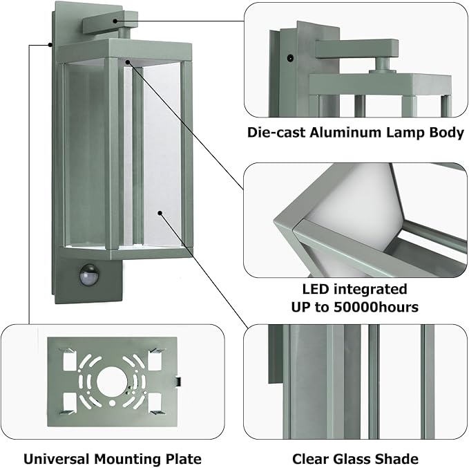 Lustrlach Outdoor Motion Sensor Wall Light - Image 5