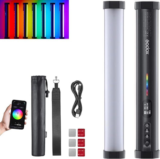 Godox TL30 RGB Tube Light, CRI 97+ TLCI 99+ Handheld Full Color LED Video Light by GODOX