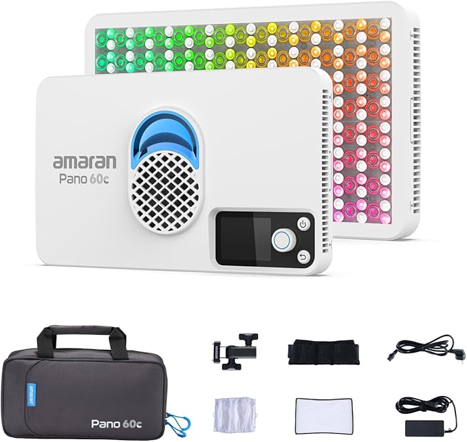 amaran Pano 60c Kit, Compact 60W RGBWW Full Color Panel Light, Support USB-C PD by amaran