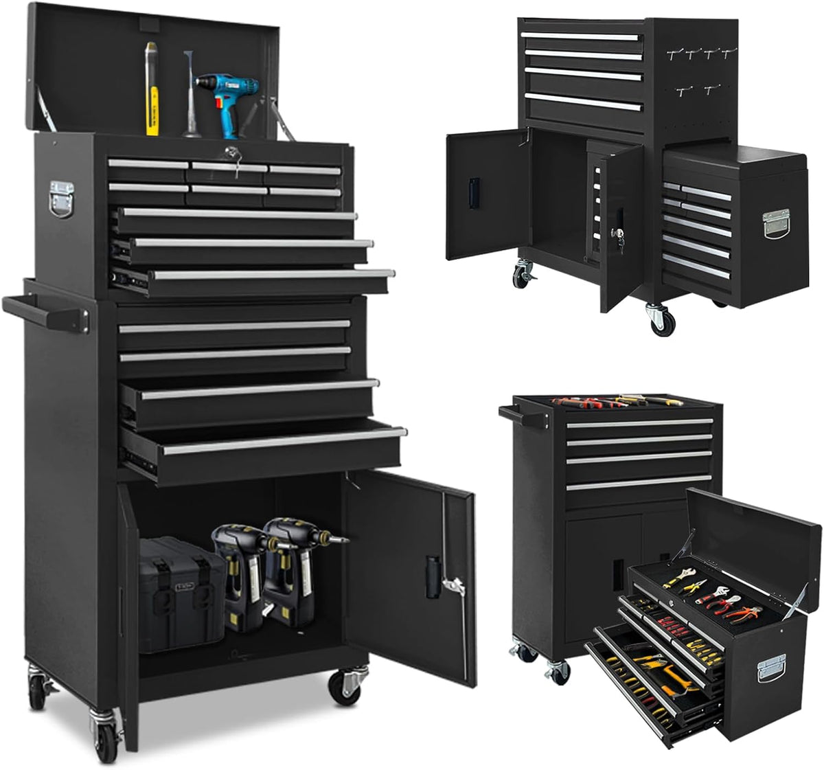 13-drawer rolling tool chest, 2 in 1 detachable, main product view