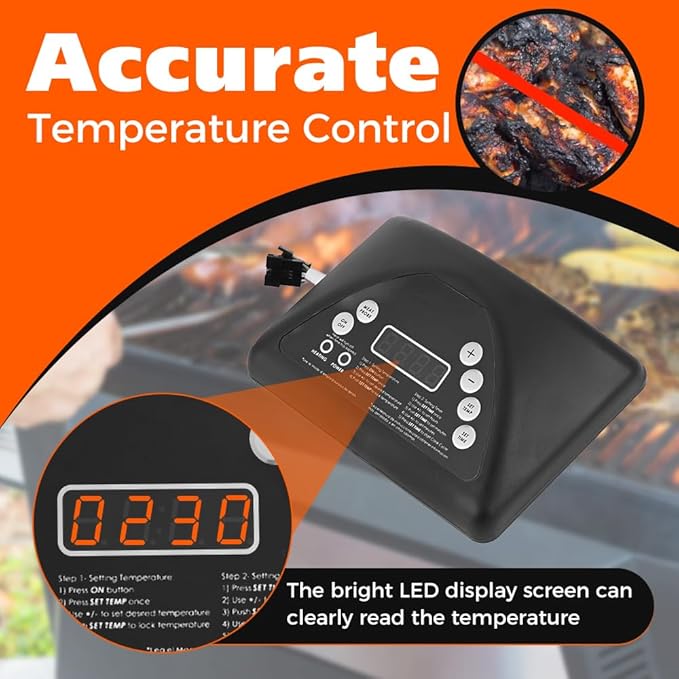 TEENGSE 9907100008 Smoker Thermostat Digital Control Panel Kit, Compatible - Image 4