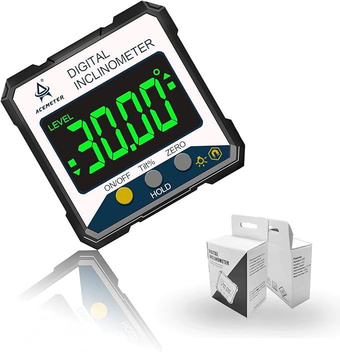 Magnetic Digital Angle Finder Protractor Inclinometer- Digital Inclinometer by ACEMETER