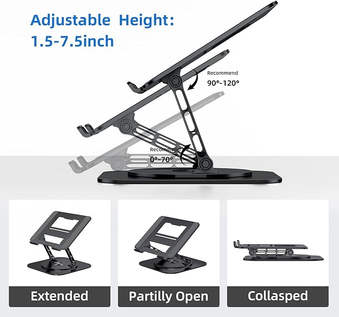 MCHOSE Laptop Stand for Desk, Ergonomic Laptop Riser - Image 3