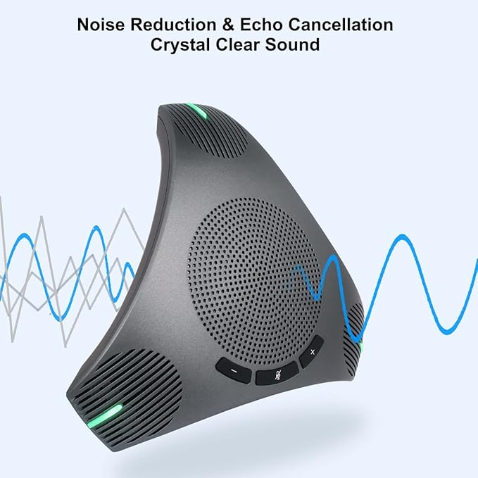 Conference Speaker and Microphone, 360° Omnidirectional USB Speakerphone - Image 3