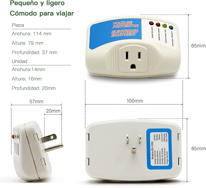 BSEED Surge Protector Home Appliance, Single Outlet Power Voltage Protector - Image 8