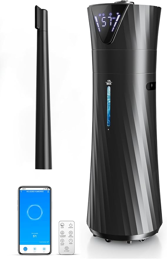 MONISEN 17L/4.5Gal Humidifier Large Room, Smart Quiet Ultrasonic Cool Mist by MONISEN