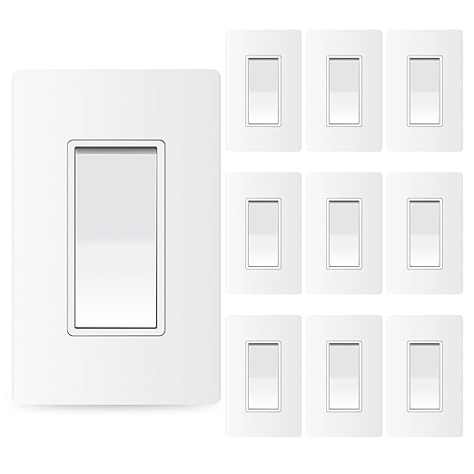 ThunderWay 3 Way Matte White Light Switch by ThunderWay