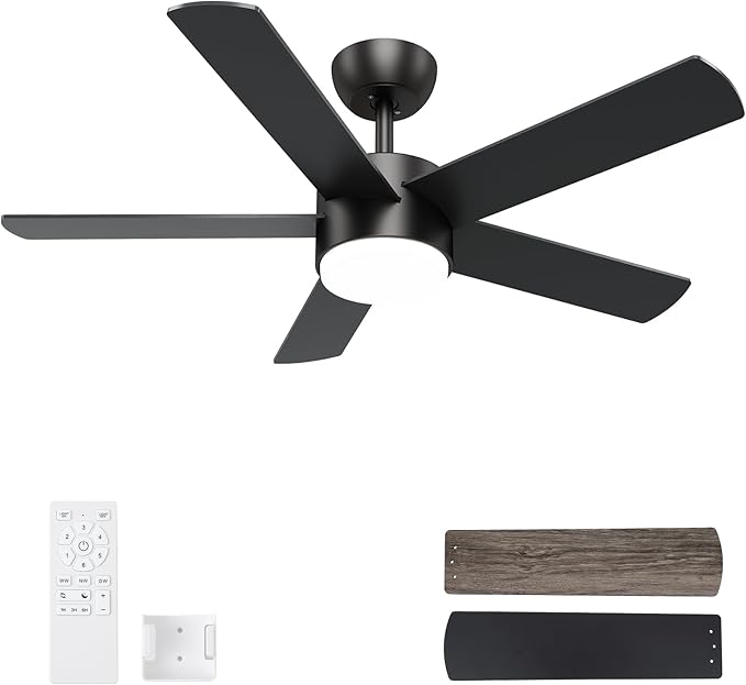 POCHFAN 42 inch Black Ceiling Fans by POCHFAN