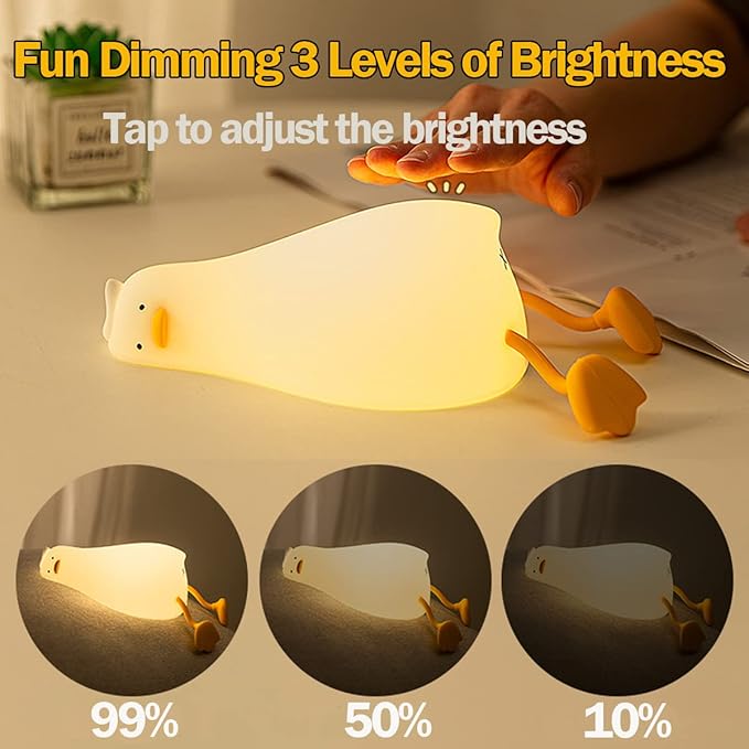LEDHOLYT Night Light for Kids, Cute Silicone Nursery Duck Lamp for Baby and - Image 2