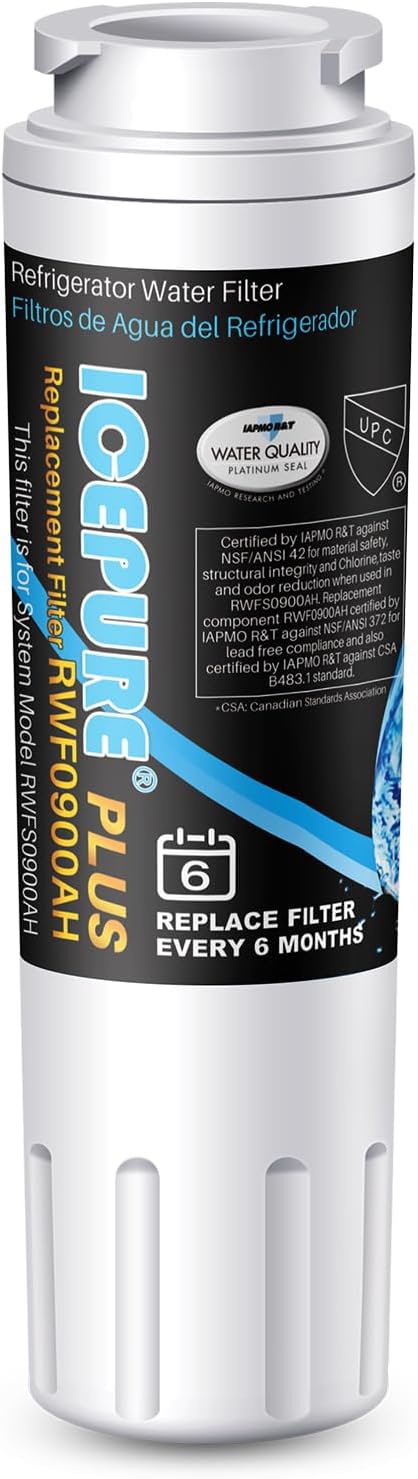 ICEPURE PLUS NSF/ANSI 53 Certified UKF8001 Refrigerator Water Filter, Compatible by ICEPURE