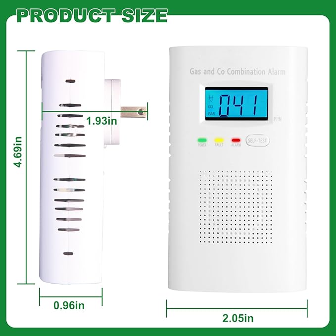 Combination Gas and Carbon Monoxide Detector Plug-in | CO Alarm & Natural Gas - Image 4