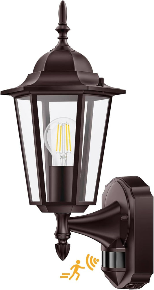 Lamomo Motion Sensor Outdoor Lights, Upgrade Dusk to Dawn Bronze Outdoor Light by Lamomo