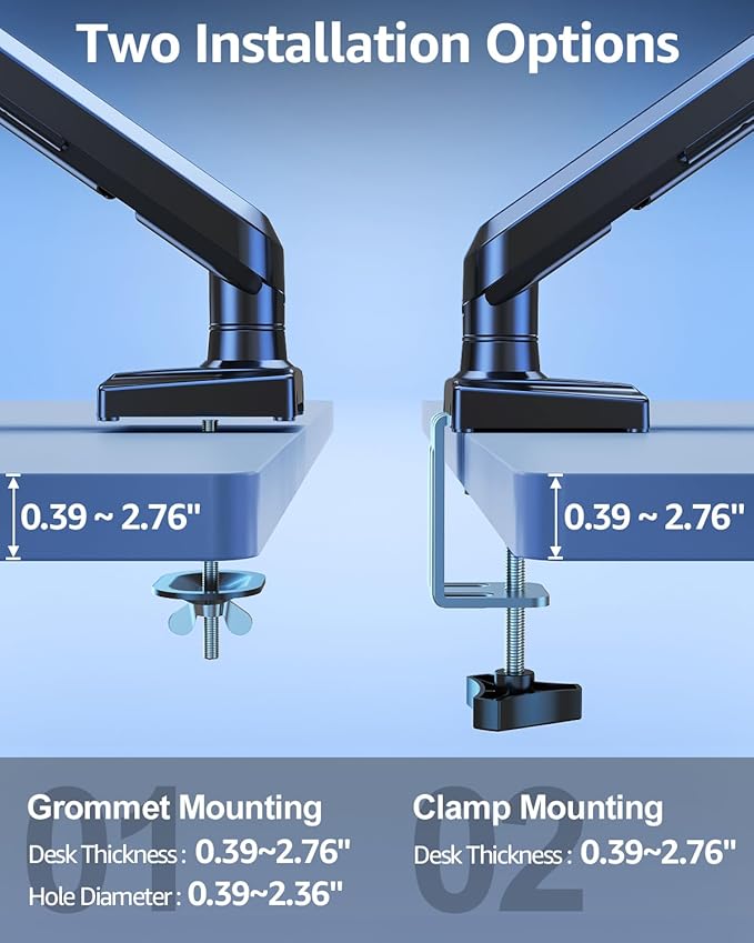 Single Monitor Mount for 32 27 24 22 inch Screen, Monitor Arm Holds 4.4-22 lbs - Image 5