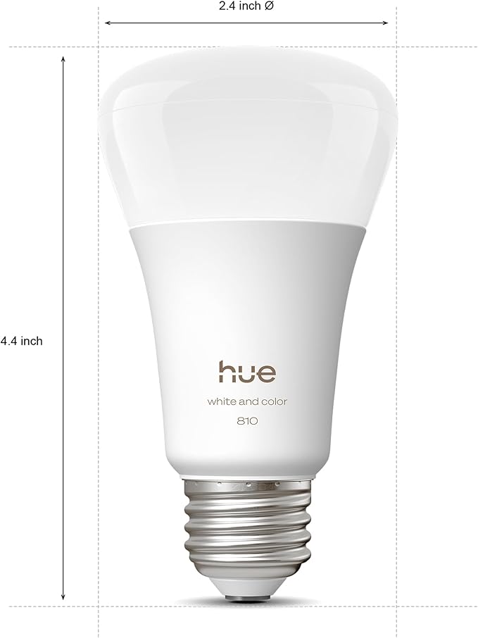 Philips Hue Smart LED A19 Bulb 2-Pack, E26 Base, Full Spectrum Light - Image 2