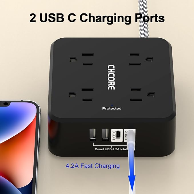 Surge Protector Power Strip - Image 3