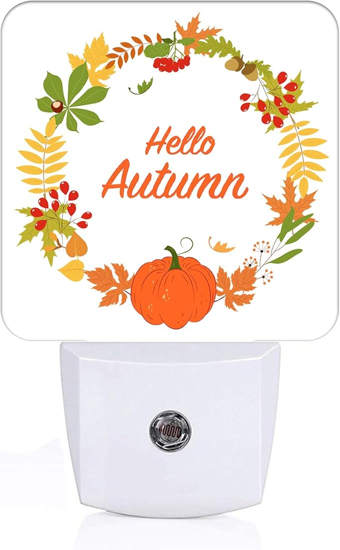 FSHVQKD Hello Autumn Night Light, Plug Into Wall by Unknown