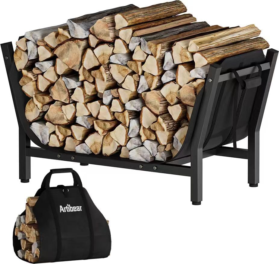 28 inch firewood rack with 900d canvas log, main product view